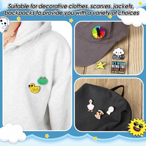 Kenning 100 pcs Funny Monamel Pins Cool Fun Button Frail Lapel Metal Brooch Pin Sarcastic Pins Bins Brouches سخيفة لأكياس الملابس حقائب الظهر الملحق in Saudi Arabia