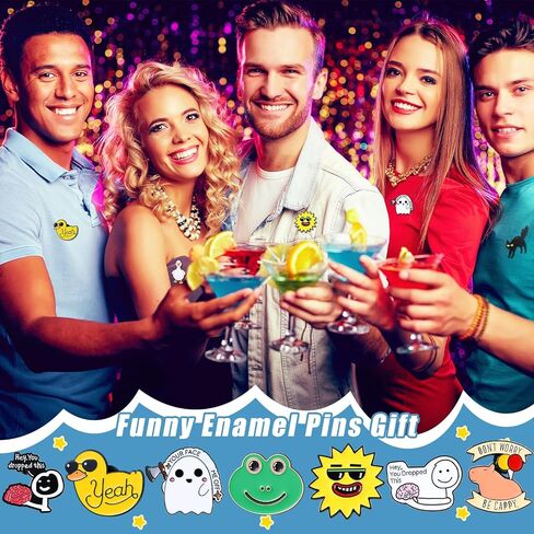 Kenning 100 pcs Funny Monamel Pins Cool Fun Button Frail Lapel Metal Brooch Pin Sarcastic Pins Bins Brouches سخيفة لأكياس الملابس حقائب الظهر الملحق in Saudi Arabia