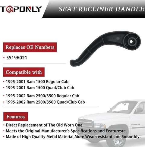 TQPONLY 55196021 Seat Recliner Handle Lever,Compatible with 1995-2002 Dodge Ram 1500 2500 3500 Left Driver and Right Passenger Side (1 Pair) in Kuwait