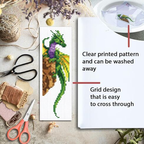 طقم إشارات مرجعية للهالوين مكون من 6 قطع من ORIGACH للمبتدئين، مجموعة إشارات مرجعية للتطريز مختومة للمبتدئين، مجموعة غرز متقاطعة مطبوعة مع تعليمات لمحبي الكتب in Kuwait