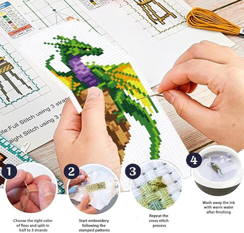 طقم إشارات مرجعية للهالوين مكون من 6 قطع من ORIGACH للمبتدئين، مجموعة إشارات مرجعية للتطريز مختومة للمبتدئين، مجموعة غرز متقاطعة مطبوعة مع تعليمات لمحبي الكتب in Kuwait