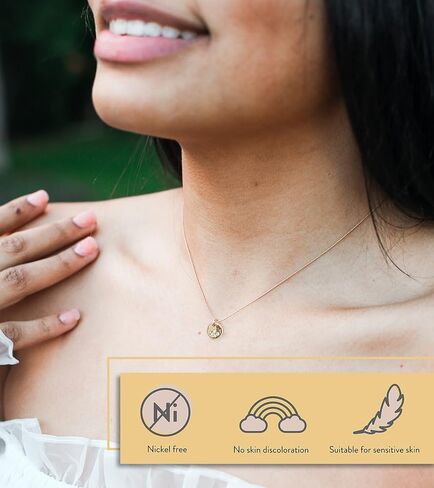 New Moon Silver Necklace - LIGHTNESS/FEATHER in Kuwait