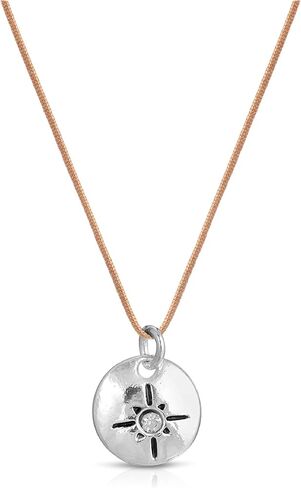 New Moon Silver Necklace - LIGHTNESS/FEATHER in Kuwait