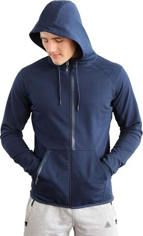 SCR Men's Hoodie for Tall, Average Men - Mens Hoodies with Pockets - Breathable Lightweight Zip Up Hooded Sweatshirt in Saudi Arabia