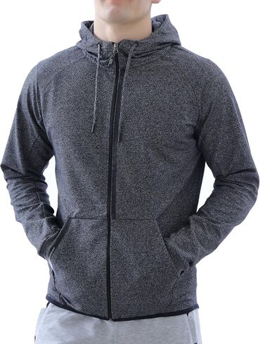 SCR Men's Hoodie for Tall, Average Men - Mens Hoodies with Pockets - Breathable Lightweight Zip Up Hooded Sweatshirt in Saudi Arabia