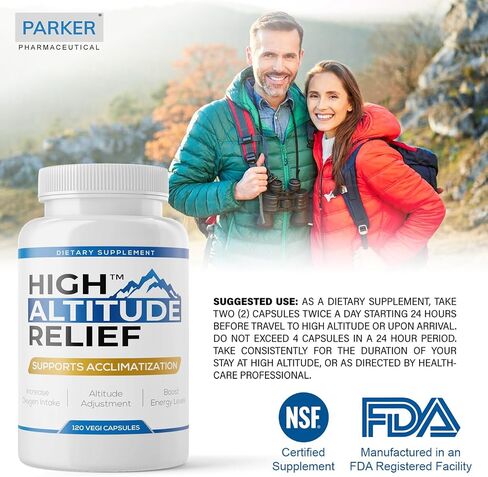 High Altitude Relief (120 ct.) - Colorado's #1 Product for Altitude Sickness Prevention, Reduce The Effects of High Altitude, Arrives in 2-3 Days, Made in The USA in Saudi Arabia