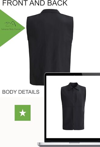 Men's Lightweight Sleeveless Waterproof Vest Outwear with Zip Pockets for Travel Fishing Safari and Golf in Saudi Arabia
