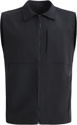 Men's Lightweight Sleeveless Waterproof Vest Outwear with Zip Pockets for Travel Fishing Safari and Golf in Saudi Arabia