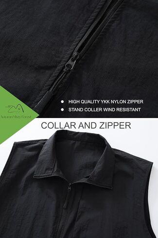 Men's Lightweight Sleeveless Waterproof Vest Outwear with Zip Pockets for Travel Fishing Safari and Golf in Saudi Arabia