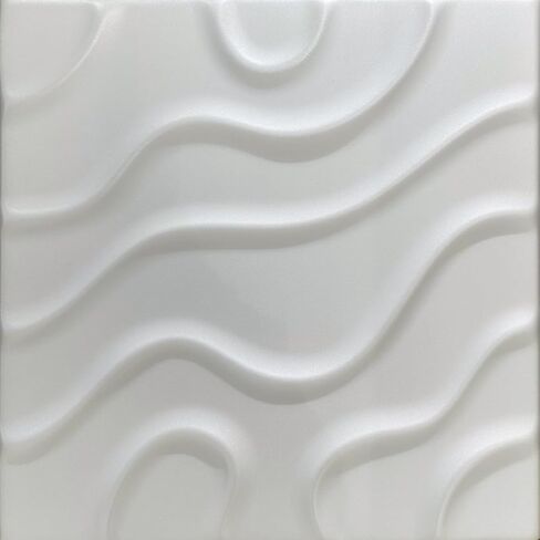A La Maison Ceilings R136 Modern Art Foam Glue-up Ceiling Tile 20 in x 20 in (21.6 sq. ft./Case), Pack of 8, Ultra Pure White in Kuwait