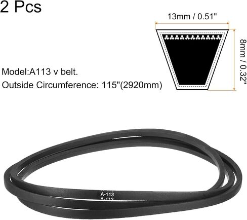 uxcell 4pcs A36 or 4L380 Classic Wrapped Rubber V-Belt, 36"(914mm) Inside Circumference, A Profile V Belt in Saudi Arabia