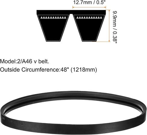 uxcell 4pcs A36 or 4L380 Classic Wrapped Rubber V-Belt, 36"(914mm) Inside Circumference, A Profile V Belt in Saudi Arabia