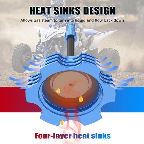 Fuel Tank Cap with Hose Compatible with Yamaha YFZ450 2004-2009 2012 2013,YFZ450X 2010 2011,Banshee 350 YFZ350 2002 2003 2004 2005 2006,Warrior 350 YFM350X 2002 2003 2004,See Fitments Red in Kuwait