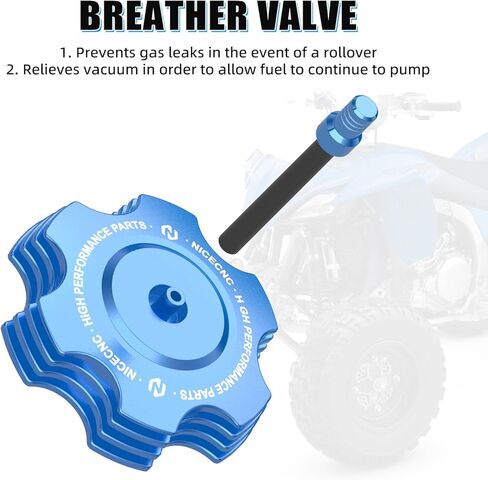 Fuel Tank Cap with Hose Compatible with Yamaha YFZ450 2004-2009 2012 2013,YFZ450X 2010 2011,Banshee 350 YFZ350 2002 2003 2004 2005 2006,Warrior 350 YFM350X 2002 2003 2004,See Fitments Red in Kuwait