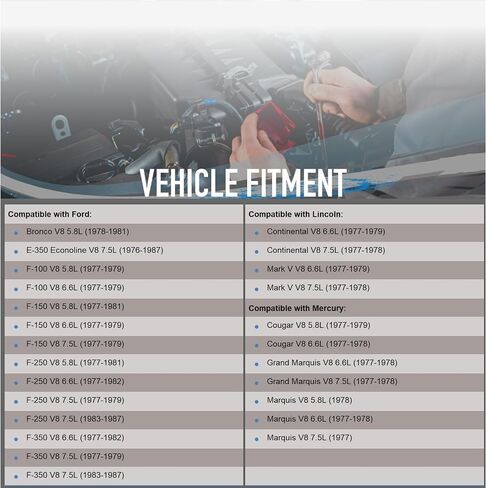 OEG Parts موزع جديد متوافق مع فورد برونكو ، لينكولن كونتيننتال ، Mercury Cougar F2351 5.8 400 6.6 460 7.4 1976-1987 ، يحل محل D4AE12127HA ، D50E12127FA ، D8AE12127 in Saudi Arabia