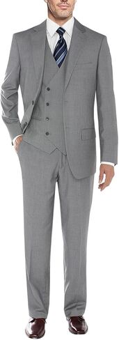 Salvatore Exte Men's Vested Three Piece Suit Blazer Jacket Dress Vest Plus Pant in Kuwait
