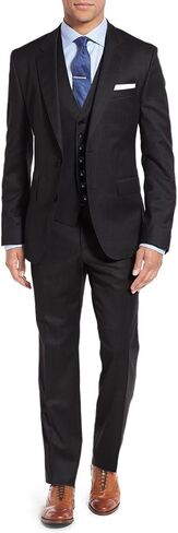 Salvatore Exte Men's Vested Three Piece Suit Blazer Jacket Dress Vest Plus Pant in Kuwait