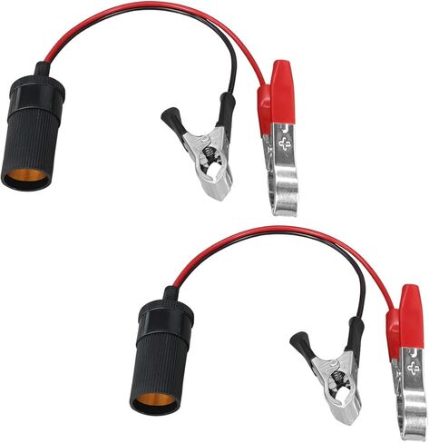 12 Inch Cigarette Lighter Extension Cord, 12V Car Battery Clamp-on Extension Charge Cable, Battery Alligator Clip to Female Cigarette Lighter Socket, Cigarette Splitter Plug Extension Socket in Saudi Arabia