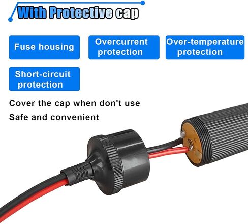 12 Inch Cigarette Lighter Extension Cord, 12V Car Battery Clamp-on Extension Charge Cable, Battery Alligator Clip to Female Cigarette Lighter Socket, Cigarette Splitter Plug Extension Socket in Saudi Arabia