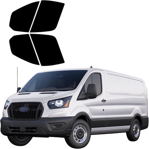 Preminum Ceramic High Heat Resistant Film Precut for Ford Transit Van 250 Low Roof 2015-2025 نافذتان أماميتان (50 ٪ All) in Kuwait