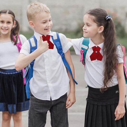 French Uniform Girls Tie, Adjustable Neck Tie, Cross Tie for Girl Boy School Uniform in Kuwait