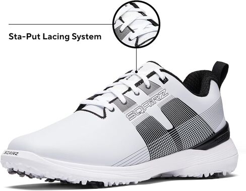 أحذية جولف رياضية للرجال من SQAIRZ Velo، أحذية جولف جديدة، مصممة لتحقيق التوازن والأداء، مسامير قابلة للاستبدال، مقاومة للماء، أحذية جولف للرجال مع مسامير، أحذية جولف للرجال، أحذية جولف in Kuwait