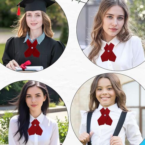 French Uniform Girls Tie, Adjustable Neck Tie, Cross Tie for Girl Boy School Uniform in Kuwait