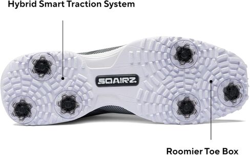 أحذية جولف رياضية للرجال من SQAIRZ Velo، أحذية جولف جديدة، مصممة لتحقيق التوازن والأداء، مسامير قابلة للاستبدال، مقاومة للماء، أحذية جولف للرجال مع مسامير، أحذية جولف للرجال، أحذية جولف in Kuwait