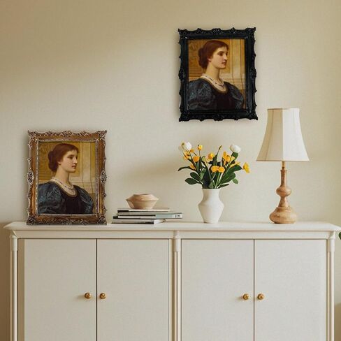 8x10 إطارات الصور مع تصميم الكروم المنقوشة وإطار صورة راتنجات مصنوع يدويًا مع الحامل والخطاف للمنضل والجدار معلقًا ديكورًا منزليًا باروكيًا مزخرفًا (البرونز) in Saudi Arabia