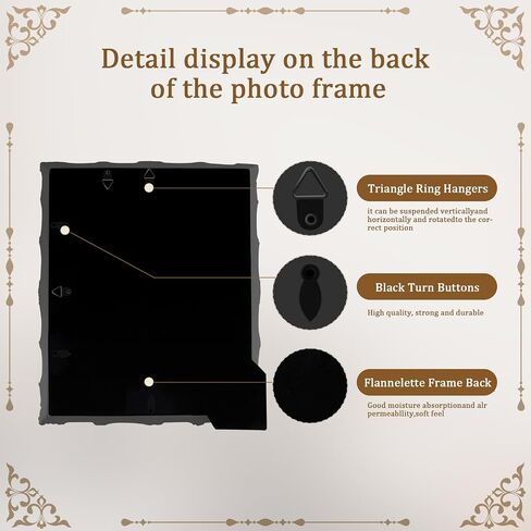 8x10 إطارات الصور مع تصميم الكروم المنقوشة وإطار صورة راتنجات مصنوع يدويًا مع الحامل والخطاف للمنضل والجدار معلقًا ديكورًا منزليًا باروكيًا مزخرفًا (البرونز) in Saudi Arabia