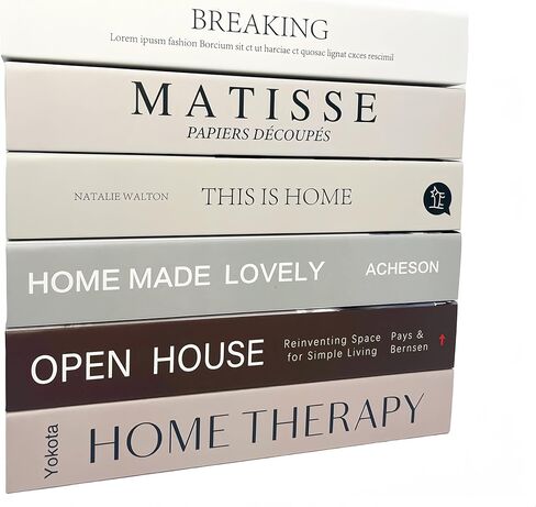 12 قطعة من الكتب الزخرفية لديكور المنزل: كتب صناعية مزخرفة من Ediactcyl لطاولة القهوة والأرفف، رف طاولة مكتب المنزل، عرض كتب ديكور in Kuwait