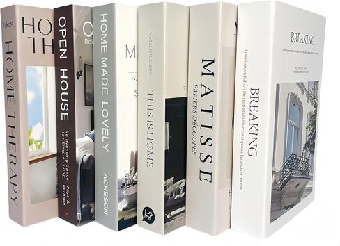 12 قطعة من الكتب الزخرفية لديكور المنزل: كتب صناعية مزخرفة من Ediactcyl لطاولة القهوة والأرفف، رف طاولة مكتب المنزل، عرض كتب ديكور in Kuwait