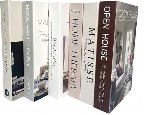 12 قطعة من الكتب الزخرفية لديكور المنزل: كتب صناعية مزخرفة من Ediactcyl لطاولة القهوة والأرفف، رف طاولة مكتب المنزل، عرض كتب ديكور in Kuwait