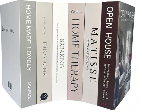 12 قطعة من الكتب الزخرفية لديكور المنزل: كتب صناعية مزخرفة من Ediactcyl لطاولة القهوة والأرفف، رف طاولة مكتب المنزل، عرض كتب ديكور in Kuwait