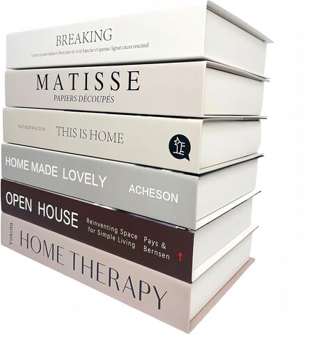 12 قطعة من الكتب الزخرفية لديكور المنزل: كتب صناعية مزخرفة من Ediactcyl لطاولة القهوة والأرفف، رف طاولة مكتب المنزل، عرض كتب ديكور in Kuwait