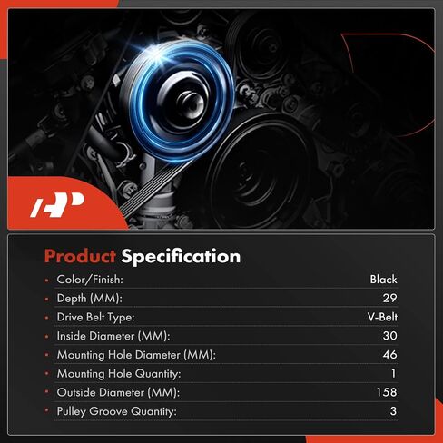 A-Premium Engine Plancer Balancer Bulley Crankshaving متوافق مع Nissan D21 1990-1994 ، Pickup 1995-1997 ، 2.4L GAS in Kuwait