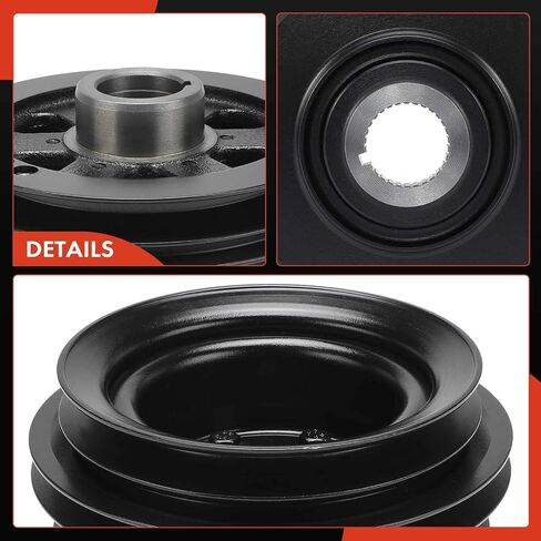 A-Premium Engine Plancer Balancer Bulley Crankshaving متوافق مع Nissan D21 1990-1994 ، Pickup 1995-1997 ، 2.4L GAS in Kuwait