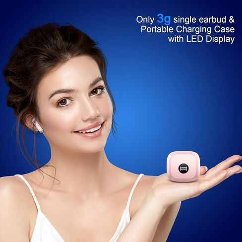 Jxrev Wireless Earbud Bluetooth Headphones Bluetoth Earbud LED Power Display, Touch Control, Ear Bud in-Ear Earphones with Mic for Android iOS, Super Light & Portable, IP7 Waterproof in Saudi Arabia