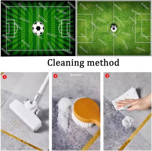 سجادة كرة قدم كرة قدم لكرة القدم سجادة لكرة القدم للأولاد ، سجاد منطقة اللعب في غرفة الأطفال ، غرفة معيشة غير قابلة للانزلاق ديكور كرة القدم الخضراء السجادة 2.6x4ft/80x120 سم in Kuwait