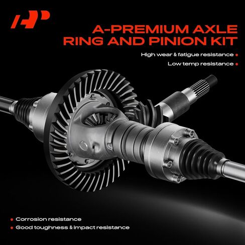 طراز A -premium الأمامي ، الحلقة التفاضلية والترين المتوافقة مع شيفروليه ، GMC & Cadillac - Silverado 1500 ، Tahoe ، Blazer ، K1500 Suburban ، Sierra 1500 ، Yukon ، Escalade ، 3.73 Ratio in Kuwait