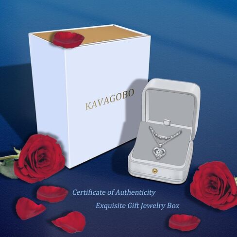 Moissanite Necklace, Women's Diamond Necklace, 'I LOVE YOU' Heart Pendant Necklace, 1-3 Carat Moissanite Pendant, 925 Sterling Silver Electroplated With 18k Gold Necklace, The Best Gift for Wife, Girlfriend, Mother and Daughter. in Kuwait