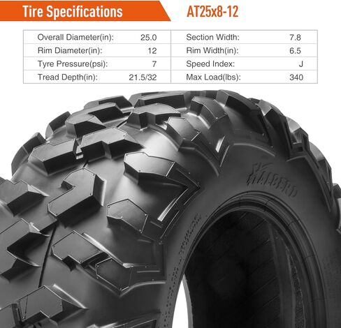 مجموعة من إطارات 2 Halberd ATV ، 25x10x12 6pr All Terrain 25x10-12 Trail Sand ATV otv إطارات على الطرق in Kuwait