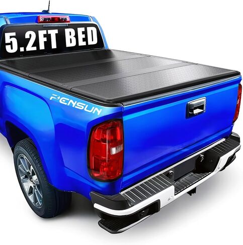 Pensun 5.2 قدم غطاء سرير Tri-Fold Hard Tri-Fold مناسب لعام 2015-2025 Chevy Colorado GMC Canyon Tonneau Cover (60-62.4 بوصة) in Saudi Arabia