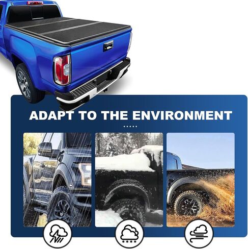 Pensun 5.2 قدم غطاء سرير Tri-Fold Hard Tri-Fold مناسب لعام 2015-2025 Chevy Colorado GMC Canyon Tonneau Cover (60-62.4 بوصة) in Saudi Arabia