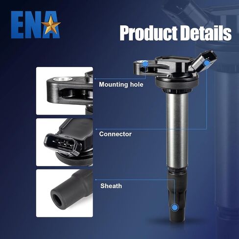 ENA Set of 4 Ignition Coil with 4 Iridium Spark Plug Compatible with Lexus Pontiac Scion Toyota CT200h Vibe xD Corolla Matrix Prius Prius V 1.8L in Saudi Arabia