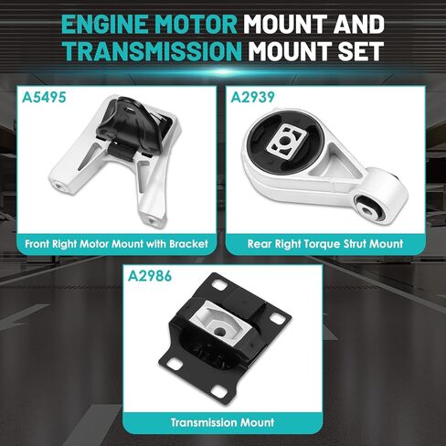 Engine Motor Mount and Transmission Mount Torque Strut Mount Set of 3 Fit for Ford Explorer 2011-2015 V6 3.5L Automotive Replacement Engine Motor Trans Mount Set#A5635 A5663HY A5734 BB5Z6038B in Kuwait