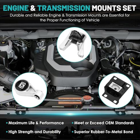 Engine Motor Mount and Transmission Mount Torque Strut Mount Set of 3 Fit for Ford Explorer 2011-2015 V6 3.5L Automotive Replacement Engine Motor Trans Mount Set#A5635 A5663HY A5734 BB5Z6038B in Kuwait
