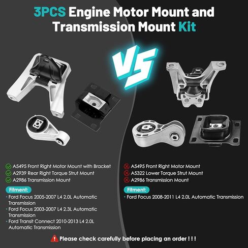 Engine Motor Mount and Transmission Mount Torque Strut Mount Set of 3 Fit for Ford Explorer 2011-2015 V6 3.5L Automotive Replacement Engine Motor Trans Mount Set#A5635 A5663HY A5734 BB5Z6038B in Kuwait