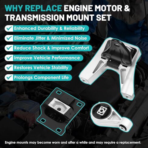 Engine Motor Mount and Transmission Mount Torque Strut Mount Set of 3 Fit for Ford Explorer 2011-2015 V6 3.5L Automotive Replacement Engine Motor Trans Mount Set#A5635 A5663HY A5734 BB5Z6038B in Kuwait