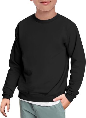 Haloumoning Boys Crewneck Sweatshirts Kids Youth Long Sweeve قمصان طويلة الأكمام 5-14 سنة in Saudi Arabia